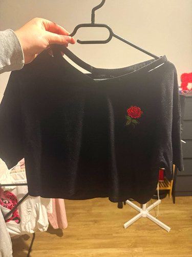 Damen crop shirt schwarz - crop, t-shirt
