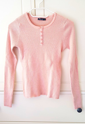 Langarmshirt gerippt rosa - , rose