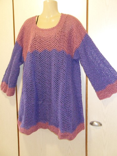 Häkel pullover leila - pullover, rose"