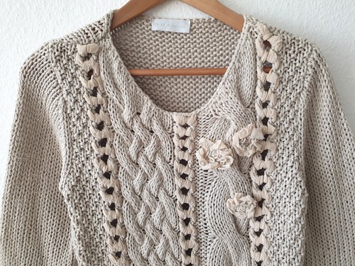Oui hochwertiger pullover ecru - hochwertiger,