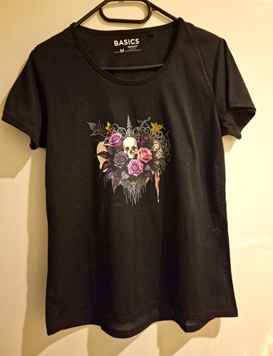 Basics damen shirt schwarz - t-shirt,